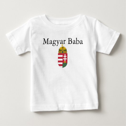 T-shirt Pour Bébé Magyar Baba avec armoiries (Devant)