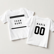 Maillot de sport noir et blanc Nom de l'équipe Dev