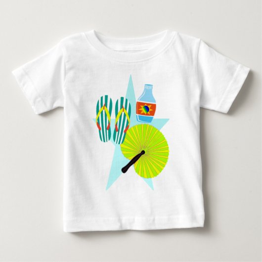 T-shirt Pour Bébé maillot d'été (Devant)