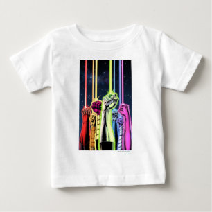 T-shirt Pour Bébé Mains dans le ciel avec des anneaux - couleur