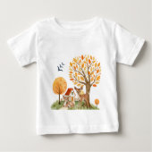 T-shirt Pour Bébé Maison de campagne bois mignon (Devant)