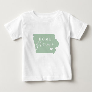 T-shirt Pour Bébé Maison de l'Iowa cultivée Carte d'état des coule