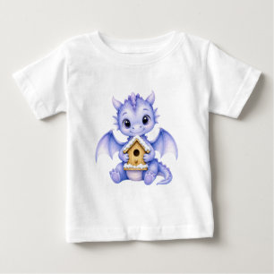 T-shirt Pour Bébé Maison en pain d'épice de bébé dragon mignon 