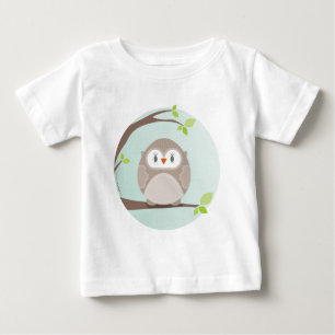 T-shirt Pour Bébé MAISON SWEET HOME :: Chouette dans un arbre 1