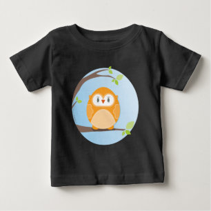 T-shirt Pour Bébé MAISON SWEET HOME :: Chouette dans un arbre 4