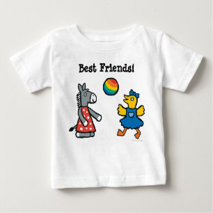 T-shirt Pour Bébé Maisy à l'école maternelle avec des amis sur l'air