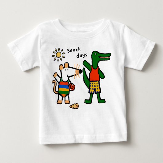 T-shirt Pour Bébé Maisy et Charley Beach Days (Devant)