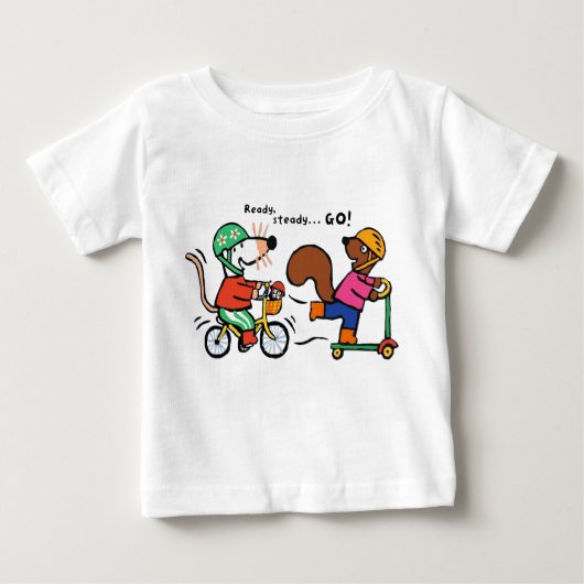 T-shirt Pour Bébé Maisy Rides a Bike (Devant)