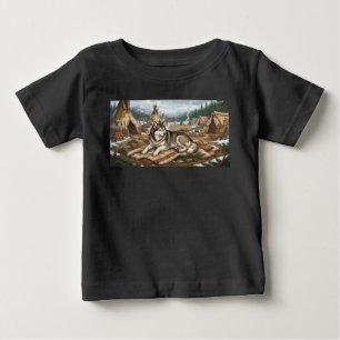 T-shirt Pour Bébé Malamute indigène