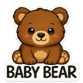 T-shirt Pour Bébé Mama Bear and Baby Bear