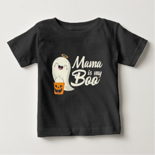 T-shirt Pour Bébé Mama Is My Boo Kids Baby's First Halloween