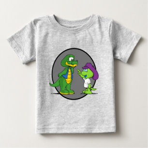 T-shirt Pour Bébé MAMAMACANZ Alligator vert & Chameleon