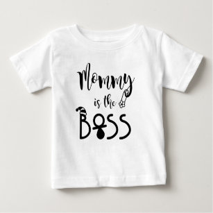 T-shirt Pour Bébé Maman est le patron drôle