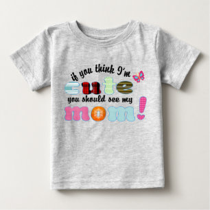 T-shirt Pour Bébé Maman est mignonne aussi