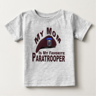 T-shirt Pour Bébé Maman est mon parachutiste préféré 82e