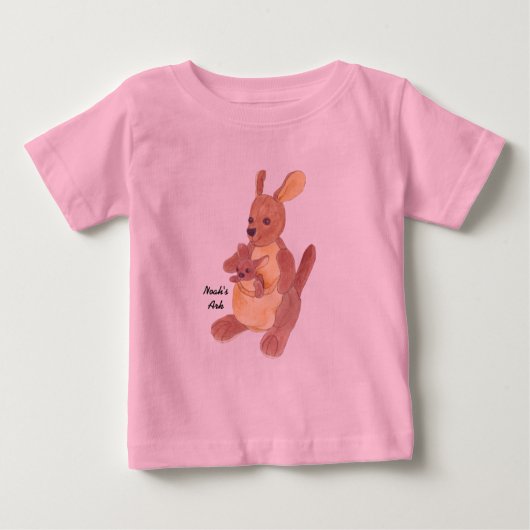 T-shirt Pour Bébé Maman et bébé de kangourou de collection "de (Devant)