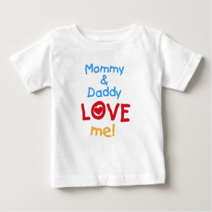 T-shirt Pour Bébé Maman et papa m'aiment