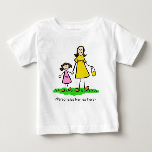 T-shirt Pour Bébé Maman & Me - Mère et fille Brunette Shirt (Devant)