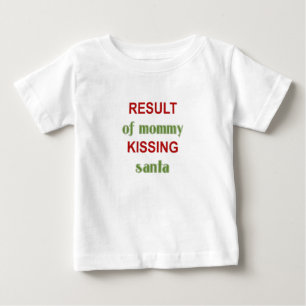 T-shirt Pour Bébé maman père Noël de baiser