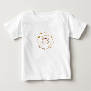 T-shirt Pour Bébé Maman Winnie l'Ourson pour la Baby Shower de Bébé 