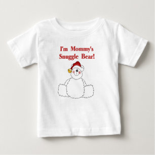 T-shirt Pour Bébé Maman's Snuggle Bear Maman Noël