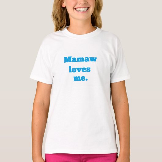 T-shirt Pour Bébé Mamaw M'Aime ! (Devant)