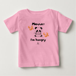 T-shirt Pour Bébé Mamma J'ai faim panda t-shirt bébé