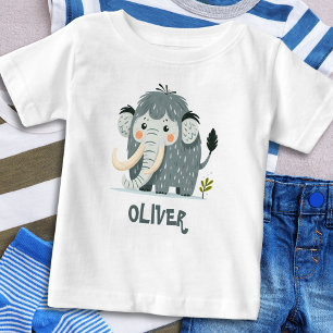 T-shirt Pour Bébé Mammouth Mignon Personnalisé