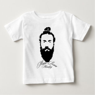 T-shirt Pour Bébé Man Bun lundi