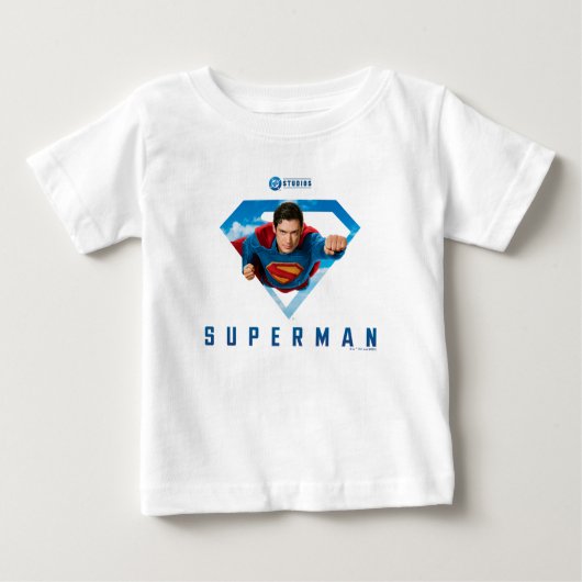 T-shirt Pour Bébé Man of Steel en vol (Devant)
