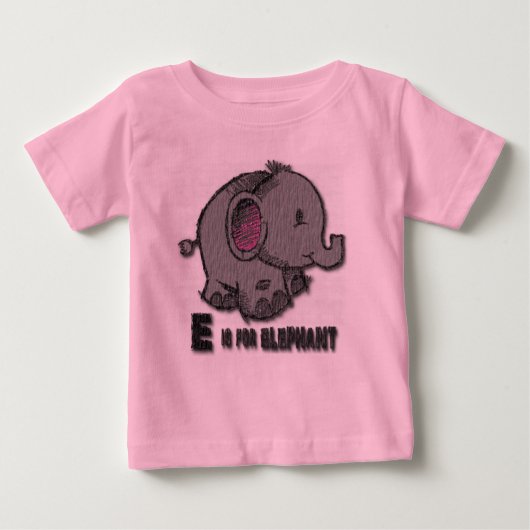 T-shirt Pour Bébé Manche longue éléphant (Devant)