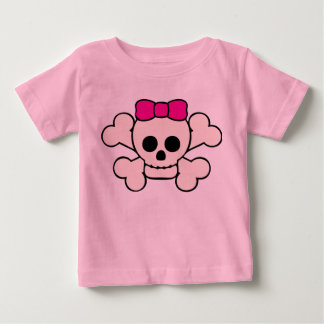 T-shirt Pour Bébé Manches longues du crâne et des os croisés