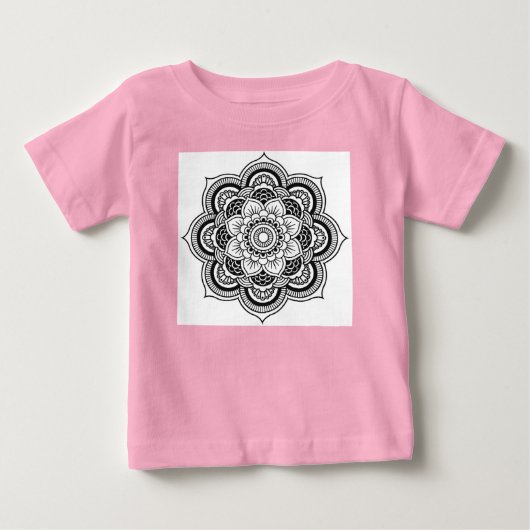 T-shirt Pour Bébé "Mandala" (Devant)