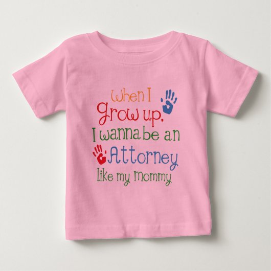 T-shirt Pour Bébé Mandataire (avenir) comme ma maman (Devant)