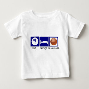 T-shirt Pour Bébé Mangez, dormez, basket-ball