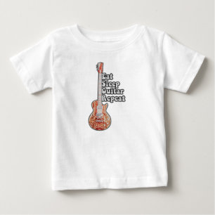 T-shirt Pour Bébé Mangez la répétition de la guitare de sommeil. cit
