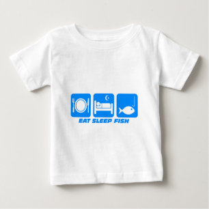 T-shirt Pour Bébé mangez les poissons de sommeil