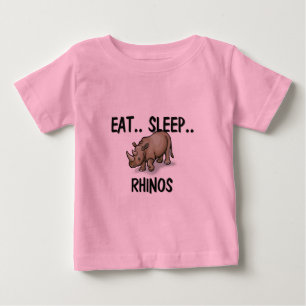 T-shirt Pour Bébé Mangez les RHINOCÉROS de sommeil