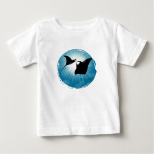 T-shirt Pour Bébé Manta Ray Vie aquatique sous-marine