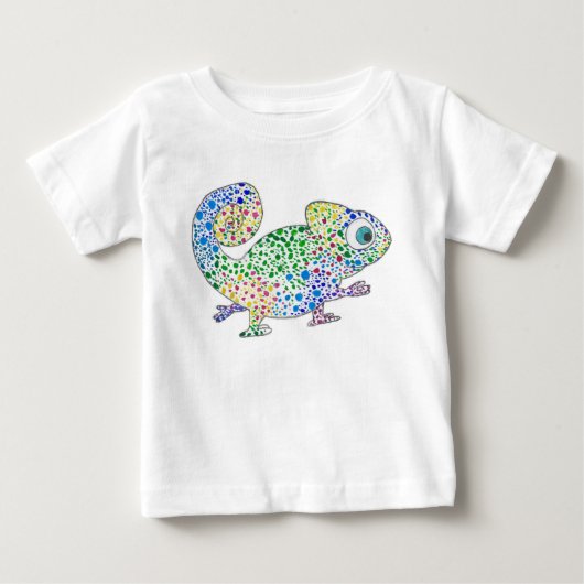 T-shirt Pour Bébé Marcel tacheté le T-shirt de bébé de caméléon (Devant)