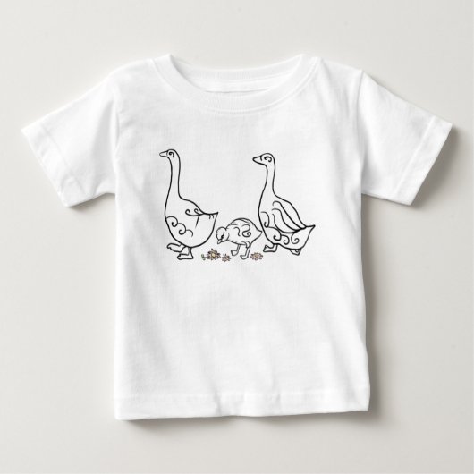 T-shirt Pour Bébé Marche d'oie (Devant)