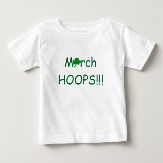 T-shirt Pour Bébé Marche HOOPS Shamrocks Filles de nourrissons (Devant)
