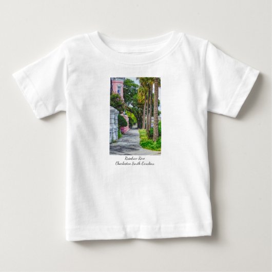 T-shirt Pour Bébé Marcher le long de Rainbow Row (Devant)
