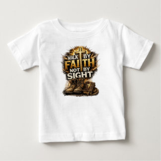 T-shirt Pour Bébé Marcher par la foi et non par la vue