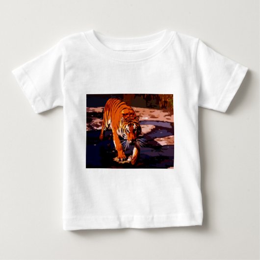 T-shirt Pour Bébé Marcher Tigre (Devant)