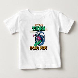 T-shirt Pour Bébé Marées d'automne Éffrayantes : Éffrayantes et amus