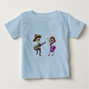 T-shirt Pour Bébé Mariachi Dancing Day of the Dead Couple