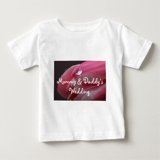 T-shirt Pour Bébé Mariage rose Rose Raindrop (Devant)