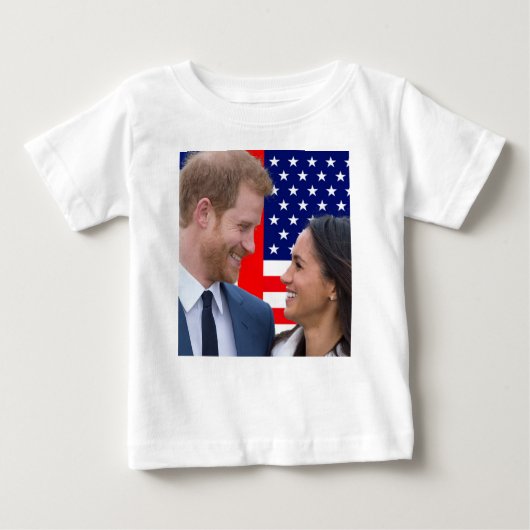T-shirt Pour Bébé Mariage royal Harry et Meghan (Devant)