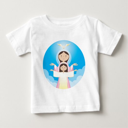 T-shirt Pour Bébé Marie Mère de Dieu (Devant)